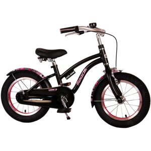 Volare Kinderfahrrad Miracle Cruiser Mädchen 14 Zoll Kinderrad Mattschwarz