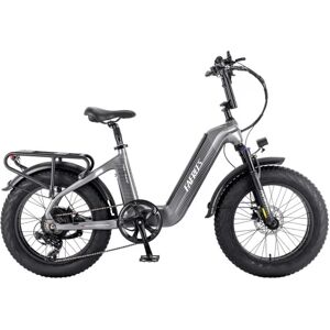 FAFREES F20 Master Elektrofahrrad, Kohlefaser, 500 W Nabenmotor, 48V 22,5Ah Samsung-Akku, 20 x 4,0 Zoll Luftreifen - Grau