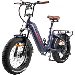 FAFREES F20 Master Elektrofahrrad, Kohlefaser, 500W Nabenmotor, 48V 22.5Ah Akku, 20*4.0 Zoll Luftreifen - Aurora Grau