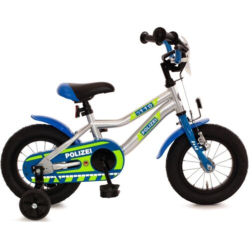 Bachtenkirch Kinderfahrrad BACHTENKIRCH „Polizei K“ Fahrräder Gr. 18 cm, 12,5 Zoll (31,75 cm), silberfarben Kinder Kinderfahrräder