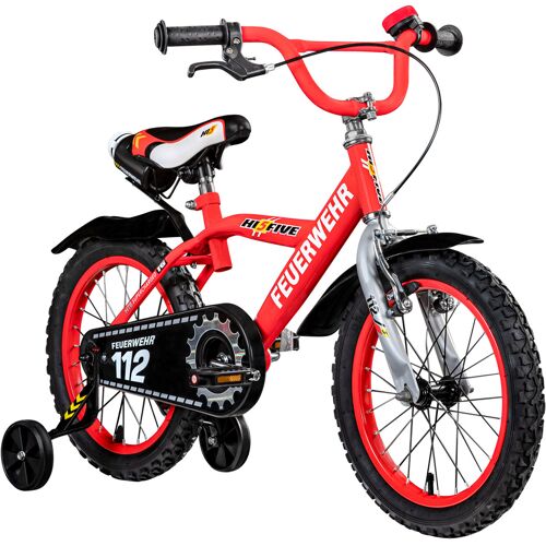 Hi5 Polizei Feuerwehr 16 Zoll Kinderfahrrad Fahrrad mit Stützrädern Kinderräder 4 Jahre Mädchenfahrrad Jungenfahrrad