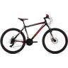 Mountainbike KS CYCLING "Sharp" Fahrräder Gr. 51 cm, 26 Zoll (66,04 cm), schwarz (schwarz, rot) Hardtail