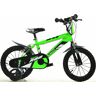 Kinderfahrrad DINO "Jungenfahrrad" Fahrräder Gr. 25 cm, 14 Zoll (35,56 cm), grün Kinder Fahrräder mit Stützrädern und Frontschild