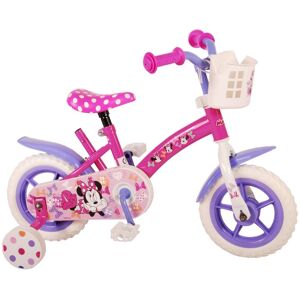 Volare Disney Minnie sødeste nogensinde! Børnecykel - Piger - 10 tommer - Pink / Hvid / Lilla - Stepper - Med kurv