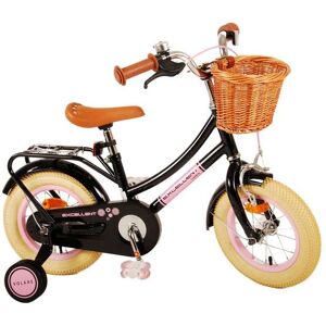 Volare - børnecykel - fremragende 12 tommer sort - fodbremse med cykelkurv