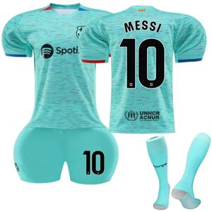 2023-2024 Barcelona Udebane børne fodboldtrøje nr. 10 Messi 22