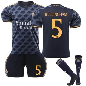 QQQUN 2023-2024 Real Madrid Udebane børne fodboldtrøje nr. 5 Bellingham adult XS