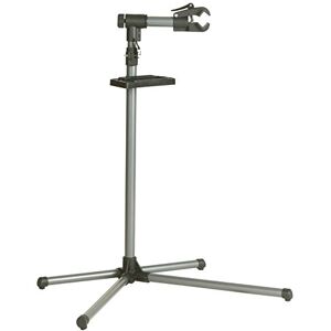 Fischer Bicycle Mounting Stand, Repair Stand, 4-Legged Stand, Foldable and Height-Adjustable, Stable with Firm Stand