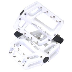 NC-17 Sudpin I Pro Aluminium Plattform Pedale / Fahrrad Pedale MTB / Mountainbike Pedal / BMX Pedal / Kugellager + Cr-Mo Achse / inklusiv Ersatzpins, Weiß