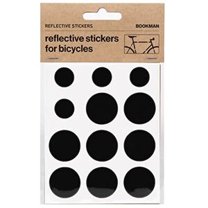 Bookman Urban Visibility Bookman Sticky Reflectors Reflektierende Sticker, Schwarz, One-Size