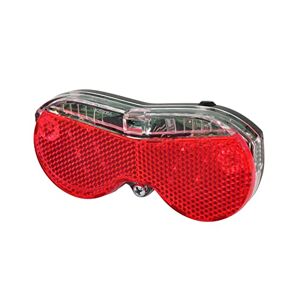 Fischer Battery LED Rear Light for Pannier Rack with Integrated Reflector Orange