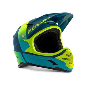 Bluegrass Intox Fullface Hjelm, Petrol Blue/fluo Yellow, M/56-58cm - Blå / Gul - Bmx Hjelm