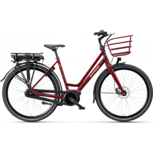 Batavus Capri Cherry - Elcykel - 2024, 48cm M. Kurv - Dame Elcykel - Rød