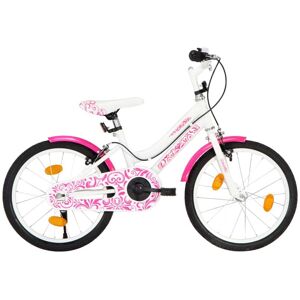 vidaXL børnecykel 18 tommer pink og hvid