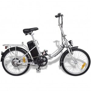 vidaXL Bicicleta Eléctrica Plegable Con Batería Litio Aleación De Aluminio