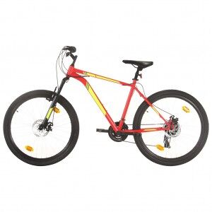 vidaXL Bicicleta Montaña 21 Velocidades 27.5 Pulgadas Rueda 50 Cm Rojo