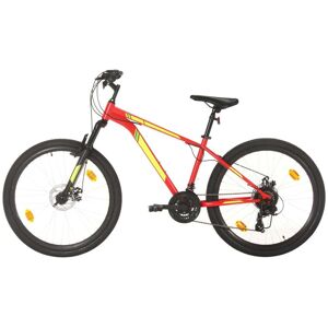 vidaXL Bicicleta montaña 21 velocidades 27,5 pulgadas rueda 38 cm rojo