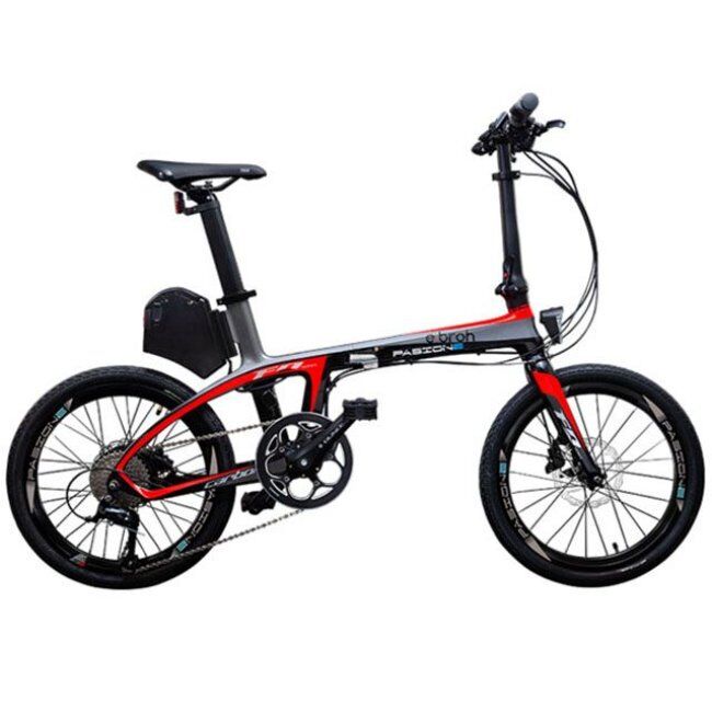 Norauto Bicicleta Eléctrica Plegable Ebroh Pasione Carbono Roja