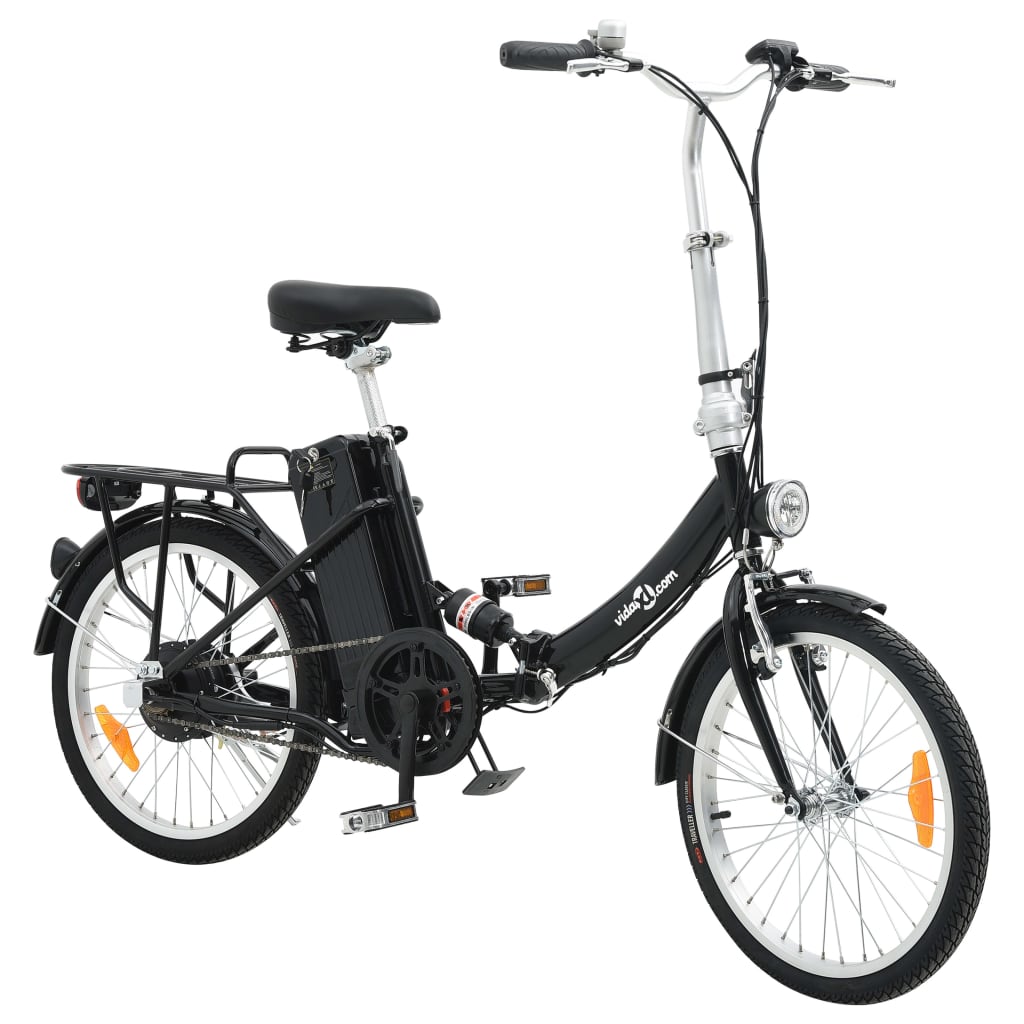 vidaXL Bicicleta eléctrica plegable con batería litio aleación de aluminio