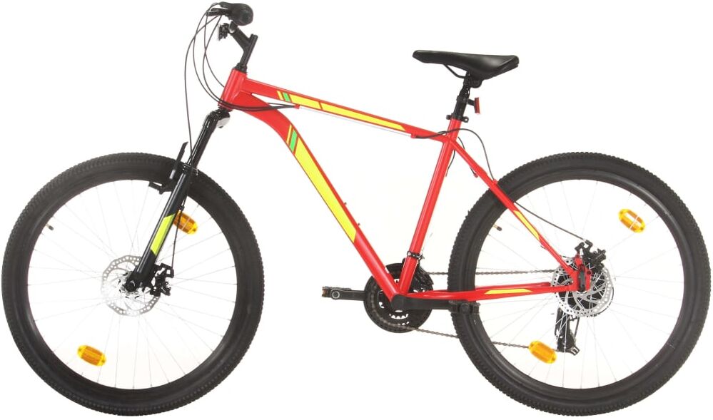 vidaXL Bicicleta montaña 21 velocidades 27,5 pulgadas rueda 50 cm rojo