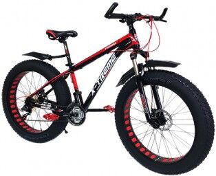 X-TREME 26" Fatbike X-TREME IRON 4" renkailla - Oranssiharmaa, Umpinainen, Ei