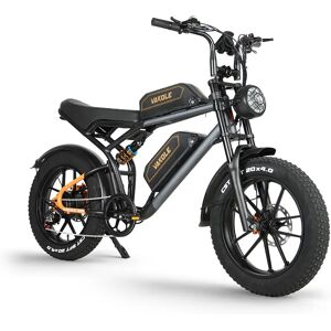 Vakole Q20 750W 20" Fat Bike VTT électrique avec 20Ah*2 Doubles Batteries de Samsung E-MTB-Gray - Publicité