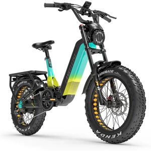 Lankeleisi RX800 Plus 1000W Cargo Fat Bike VTT Électrique 20Ah Samsung Batterie Vert - Publicité