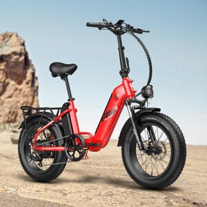 Fafrees FF20 Polar 500W 20" Fat Bike avec 10.4Ah*2 Double Batteries VTT électrique Pliable-Red - Publicité