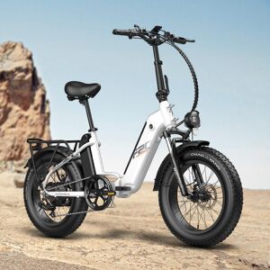 Fafrees FF20 Polar 500W 20" Fat Bike avec 10.4Ah*2 Double Batteries VTT électrique Pliable-White - Publicité