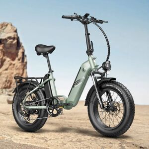 Fafrees FF20 Polar 500W 20" Fat Bike avec 10.4Ah*2 Double Batteries VTT électrique Pliable-Green - Publicité