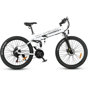 Samebike LO26-II 750W 26" VTT électrique Pliable 10Ah Batterie avec Roue à Rayons-White - Publicité