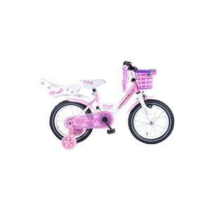 GENERIQUE Volare Rose Vélo Fille 14 pouces 23,5 cm Fille Frein à rétropédalage Blanc/Rose Vélo Fille - Publicité
