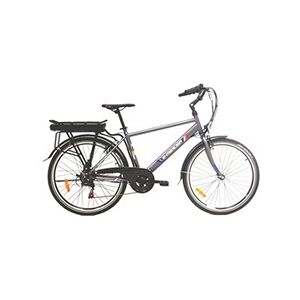 Mercier Vélo de ville à Assistance Electrique 26 pouces 6 vitesses gris homme - Publicité