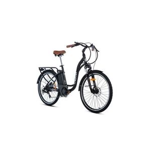 Moma Bikes Vélo Electrique VAE De ville, Ebike-26.2, Aluminium, SHIMANO 7 Vitesses, Freins a Disque Hydraulique Bat. Ion Lithium 36V 16Ah - Publicité