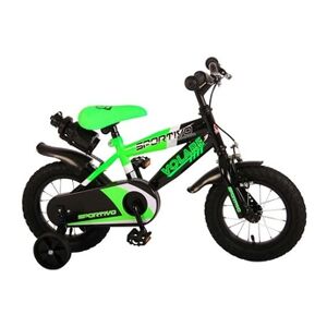 Volare Vélo pour enfants - Sportivo - Garçons - 12 pouces - Vert fluo/Noir - 95 % assemblé - Publicité