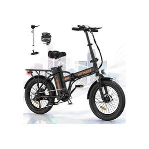 Hitway Vélo Electrique Noir pouces 250W 36V 11.2Ah VTT Fat Bike Electrique Pliable - Publicité