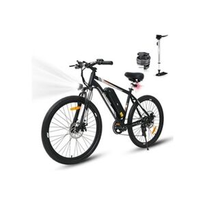 COLORWAY Vélo électrique pour Adultes, vélo de Montagne 26?, EBike avec Batterie Amovible 36V 15Ah, écran LCD, Frein à Disque Double ebike Noir - Publicité