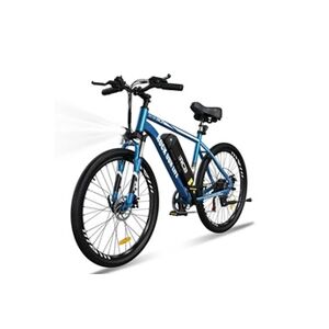 RCB Vélo Electrique 26 Pouces E-Bike Urbain Adulte,Moteur 250W,Batterie 36V/12Ah,7 Vitesses,Pédalage Assisté,Autonomie 35-90km Bleu - Publicité