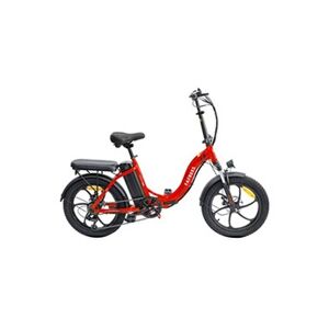 Non renseigné Vélo électrique 20 Pouces Pliable Cadre E-bike 7 Vitesses Avec Batterie Au Lithium Amovible 15AH Rouge - Publicité