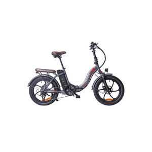 Non renseigné Vélo électrique 20 pouces Cadre pliable Engrenages à 7 vitesses Avec batterie au lithium amovible 18AH Gris - Publicité