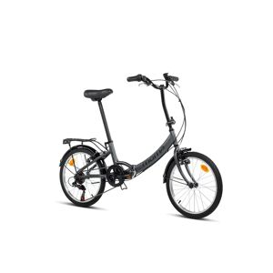 Momabikes Vélo de Ville Pliant First Class 20 , Aluminium, SHIMANO 6v, Selle Comfort, Gris - Neuf - Publicité