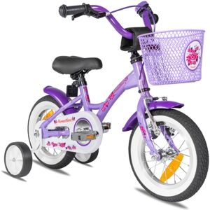 PROMETHEUS BICYCLES® Velo enfant 12 pouces, stabilisateurs violet/blanc