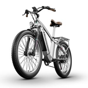 Shengmilo Vélo électrique urbain pour adultes avec moteur BAFANG 1000 W, batterie lithium-ion SAMSUNG amovible 48 V 15 Ah, vélo électrique à 7 vitesses avec gros pneus de 26 pouces MX04 - Publicité
