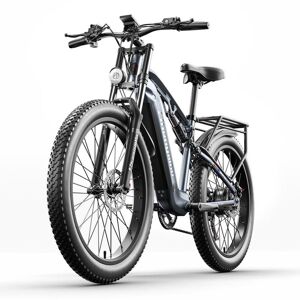 Shengmilo Vélo électrique pour Hommes, vélo électrique à Gros pneus à Moteur BAFANG 1000 W, Batterie SAMSUNG 17,5 Ah 840 Wh, vélo de Montagne électrique à Suspension complète de 26 Pouces, MX05 - Publicité