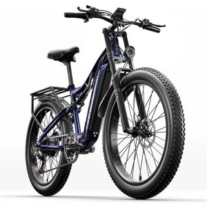 Shengmilo Vélos électriques pour Adultes MX03, VTT pour Hommes Moteur BAFANG 1000W, Batterie Samsung 48V17,5ah, Gros Pneu, vélo électrique, Bleu - Publicité