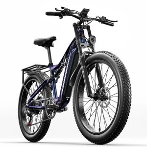 Shengmilo Vélos électriques pour Adultes MX03, VTT pour Hommes Moteur BAFANG 1000W, Batterie Samsung 48V17,5ah, Gros Pneu, vélo électrique, Bleu - Publicité