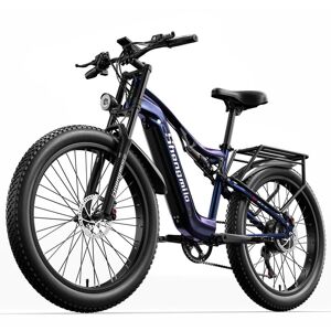 Shengmilo Vélo électrique adulte 48 V 840 Wh Batterie Li-ion SAMSUNG amovible, moteur BAFANG 1000 W, VTT électrique 26 pouces, autonomie 90 km, MX03, bleu - Publicité