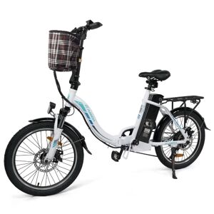 TOMTOP KAISDA K7 femmes vélo de ville électrique 20 pouces pliable à pédales assisté électrique Cruiser vélo vélo E vélo avec 36V 12.5AH batterie amovible - Publicité