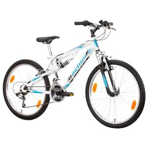 Multibrand Distribution Probike Speed ​​24 Pouces VTT Tout Suspendu 18 Vitesses, vélo Garçon, vélo Fille Adapté de 130-155 cm (Blanc Bleu Mat) - Publicité