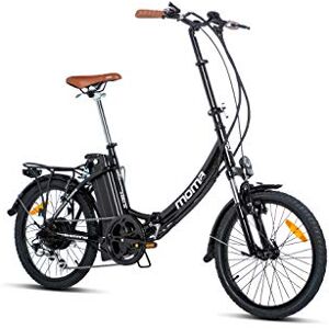 Moma bikes Vélo Electrique VAE Pliant De Ville, E-20.2", Aluminium, Shimano 7V, Bat. ION Lithium 36V 16Ah - Publicité